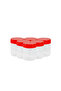 Set of 6 100ml Round Airtight PET Jars RF11222 Assorted Colors - 2