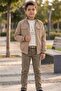 Boys' Reversible Jacketed Jersey Blouse and Linen Trousers Suit TKM1602 - 4