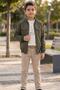 Boys' Reversible Jacketed Jersey Blouse and Linen Trousers Suit TKM1602 - 6