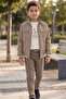 Boys' Reversible Jacketed Jersey Blouse and Linen Trousers Suit TKM1602 - 8