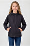 Girl's Black Lined Waterproof and Windproof Double Zippered Hooded Raincoat & Windbreaker - 5