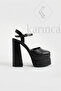 Evening Dress Shoes, Bridal Shoes - Double Layer Platform High Chunky Heel Shoes 7-9950 - 4