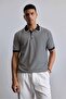 Men's Regular Fit Striped Polo Collar Knitted T-Shirt Navy Blue - 4