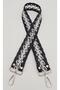 Ledi Wicker Weave Model Black and White Bag Handle with Silver Metal - 2