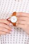 Numeral Leather Strap Women's Retro Wristwatch - 5