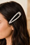 Pearl Crystal Stone Snap Side Buckle 9 cm - 3