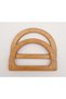 Angel Bag Accessory Model D 8.5x12.5 cm Wooden Color Wooden Bag Handle