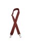 Angel Bag Accessory 120x3 cm Polyester Webbing Bag Handle Burgundy Color with Beige Stripe and Silver Metallic Trim