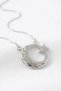 Moon Star Model Zircon Detailed Stainless Steel Silver Color Women's Necklace - 4