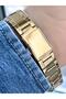 Gold Color Women's Metal Cord Wristwatch with Cut Glass - 2 Years Warranty - Gift Bracelet - 3