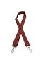 Angel Bag Accessory 120x3 cm Polyester Webbing Bag Handle Burgundy Color with Beige Stripe and Silver Metallic Trim - 2