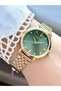 Milano Women's Wristwatch – Green Stone Dial, Gold Metal Cord - 2