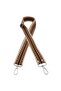 Angel Bag Accessory 120x4 cm Jute Column Bag Handle Chain Pattern Coffee Shades Silver Metal - 2
