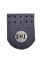 Angel Bag Accessory, Genuine Leather, Single Stitch, Magnetic Snap Closure, Navy Blue, Silver Metallic. - 3
