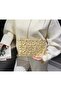 Chain Detailed Starry Women's Portfolio Hand and Shoulder Bag Gold - 2