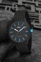 Unisex Black Silicone Strap Blue Pin Blue Number Display Blue White Detailed Dial Sports Wristwatch - 5