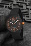Unisex Black Silicone Strap Orange Pin Orange Number Display Waterproof Sport Lightweight Wristwatch - 5