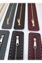 Leather Zipper New Model Dark Brown 30 Cm Light Gold - 3