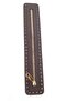 Leather Zipper New Model Dark Brown 30 Cm Light Gold