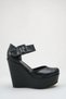 Julia; Black Matte Leather, Buckle Detailed 12 cm Padded Heeled Shoes - 4