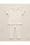 Glitter White Camisole Suit 100% Cotton