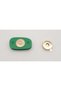 Angel Bag Accessory Green Colored Light Gold Magnet Lock - 4