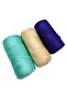 Angel Bag Accessory Polyester Macrame Set (Purple, Beige, Water Green) - 2
