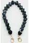 Acrylic Octagonal Beaded Black Color 50 Cm Bag Handle - 2