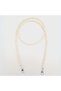Angel Bag Accessory 120 cm Raw Natural Color 8 mm Wooden Beaded Bag Handle Silver Metal