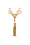Angel Bag Accessory Light Gold Color Tasseled Deer Model Bag Ornament - 3