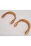 12.5X13 cm Light Gold Wooden Bag Handle with Ring - 4