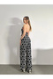 Halter Neck Strap Patterned Jumpsuit - 3