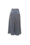 Gray Long Front Slit Pleated Pocket Waist Belt Lined Skirt ABETK-G111 - 6