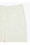 High Waist Pocket Detailed Crepe Fabric Wide Leg Trousers - 5