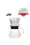 طقم تقطير v60 الة قهوة 01 مكونة من قمع وسيرفر زجاج b75