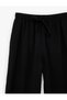 Pocket Detailed Straight-Leg Viscose Carrot Pants with Lace-Up Waist - 5