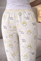 100% Cotton Knitted Elastic Waist Printed Patterned Stylish and Comfortable Women's Tracksuit Pajamas Single Bottom - 6