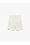 Cotton Regular Waist Pocketed Basic Bermuda Shorts - 3