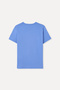 Women's Blue Loose Fit Crew Neck T-Shirt - 2