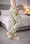 100% Cotton Knitted Elastic Waist Printed Patterned Stylish and Comfortable Women's Tracksuit Pajamas Single Bottom - 5