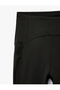 High Waist Slim Fit Interlock Sports Leggings with Stitching Detail - 5