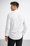 Men's White Regular Fit Shirt with Minimal Embroidery Detail - 5