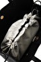 Women's Faux Leather Black Shoulder Bag - 7