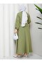 Women's Hijab Double Fabric Buttoned Two-Piece Set - Women's Hijab Set Jacket Skirt - 7