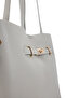 Women's Faux Leather Gray Shoulder Bag - 5