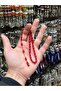 سبحة من حجر العنبر الناري الأحمر المقطوع على شكل كبسولة - بطول معصم موحد - 2