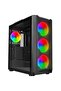 Powerboost Vk-W001B Gaming Mid-Tower Pc Case Black 360mm Cooling Support