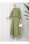 Women's Hijab Double Fabric Buttoned Two-Piece Set - Women's Hijab Set Jacket Skirt