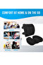 Comfortable Seat Cushion & Lumbar Support for Office Chairs, Memory Foam, Black - 2