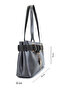 Women's Faux Leather Gray Shoulder Bag - 2